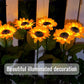 🌞 Solros Solenergidriven Trädgårdslykta – LED-belysning & Realistisk Design ✨