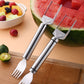 2-in-1 Stainless Steel Watermelon Cutting Knife and Fork