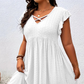 👗50% RABATT!🎀V-ringad klänning med mudd för kvinnor