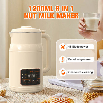 🔥🎁Nyhet 50 % RABATT🔥1200 ml 8-i-1 nötmjölksmaskin