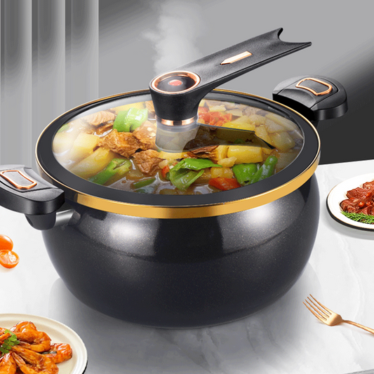 🍲 60% RABATT! 🔥 Mikrotryck Emaljerad Gryta med Stor Kapacitet – Jämn Värmefördelning, Hållbar & Perfekt för Långkok 🥘