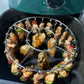 Rond grillgaller i rostfritt stål med spett