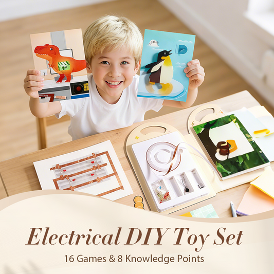 Elektriskt DIY-leksaksset: 16 spel och 8 kunskapspunkter