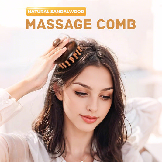 Naturlig sandelträmassagekam