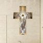 ✝️✨Retro Jesus Kristus Väggkors - Vintage Trädesign med Religiös Symbolik för Andligt Heminredning 🕊️🌟