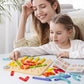 🧩50% RABATT NU!✨Montessoripussel🎁Trägeometriska Former med Mönsterkort för Tidigt Lärande & Kreativ Utveckling🎄