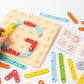 🧩50% RABATT NU!✨Montessoripussel🎁Trägeometriska Former med Mönsterkort för Tidigt Lärande & Kreativ Utveckling🎄