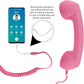 🔥 60% RABATT! 📞 RETRO TELEFONHANDTAG - Fungerar som Mikrofon för Mobiltelefon, Unik Vintage Design med Kristallpärledetaljer ✨🎶