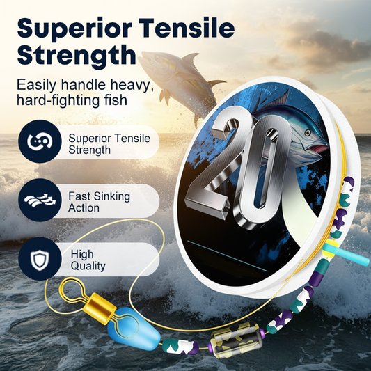 Kraftiga knutlösa nylonsnören för fiske