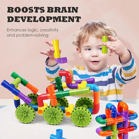 Kreativa rörbyggklossar för barn