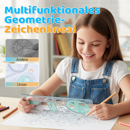 📏 50 % RABATT JUST NU! ✏️ Multifunktionell geometrisk ritlinjal – exakt, mångsidig och för studenter/designers 📐