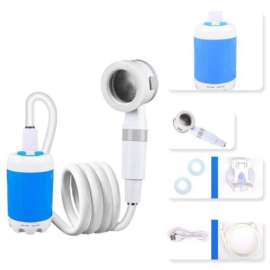 🔥 Duscha bekvämt även ute i naturen – bärbar campingdusch med kraftfull vattenpump 🚿