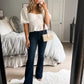 Vintage utsvängda skinny jeans (Köp 2 Gratis frakt)