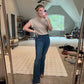 Vintage utsvängda skinny jeans (Köp 2 Gratis frakt)
