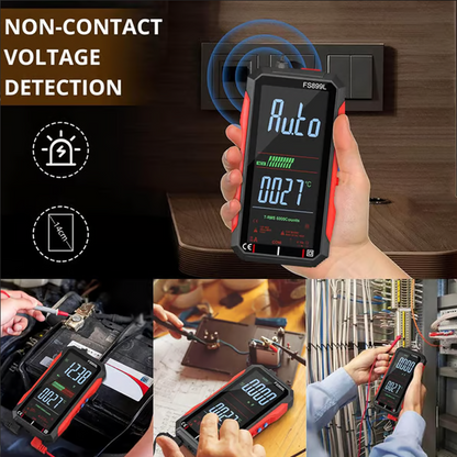 📢2026 Hetsäljande vara - 50% rabatt⏰USB-laddningsbar digital multimeter – True RMS, automatiskt område, bakgrundsbelyst LCD-display, CAT III 1000V 🛡️