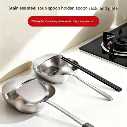 🥄 50% RABATT NU! Skedstöd i rostfritt stål – stabil U‑form, droppskydd & lättstädad – håller bänken ren och redskapen på plats 🍳✨