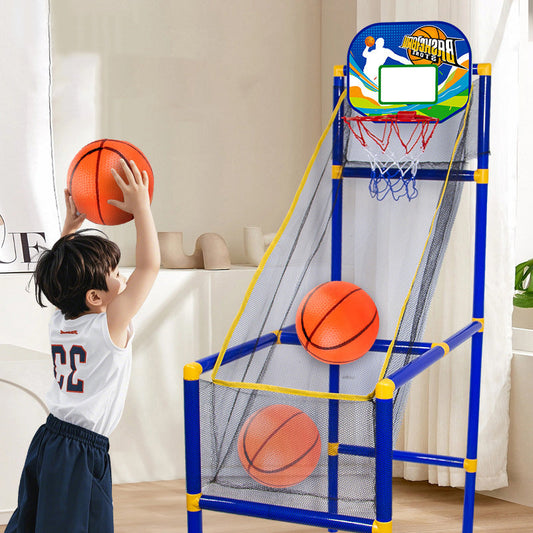🏀 50% RABATT NU! 🧒 Inomhusbasket-arkadspel för Barn – Automatisk Bollretur & Stabil Konstruktion – Perfekt för Aktiv Lek & Koordination – Komplett Set med Boll & Pump 🎯