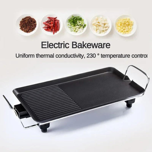 🔥50% RABATT på utvalda produkter🎉EUElektrisk grill med dubbla matlagningszoner