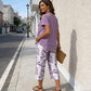 👚 50% RABATT! 💙 Avslappnad Rundhalsad Tunikatopp i Lager & Vida Byxor – Set, Mjukt Tyg, Flödande Design & Perfekt För En Ledig Stil 🌸