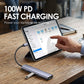 Bärbar 5-i-1 USB-C-hubb med 4K HDMI-utgång