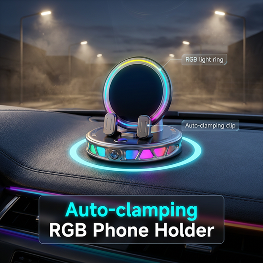 🌟 BÄSTSÄLJARE 🔥 50% RABATT 🚗 RGB Bilhållare med Trådlös Laddning – säker, smart & perfekt för daglig pendling ⚡