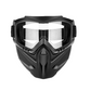 Avtagbar helmask med skyddsglasögon