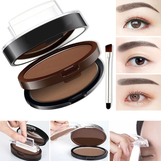 👁️ 50% RABATT NU! 🌸 Snabbjusterbar Ögonbrynsstämpel med Tvåfärgat Puder – Vattenfast & Kladdfri ✨