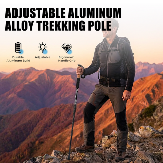 🔥 50% RABATT ⏰ Justerbar vandringsstav i aluminium – lätt, stabil & perfekt stöd för säkra vandringar i alla terränger 🥾🌿