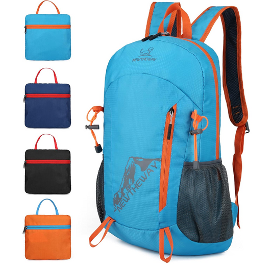 Hopfällbar vattentät campingryggsäck – lätt, rymlig & perfekt för vandring, resor och utomhusäventyr 🎒✨