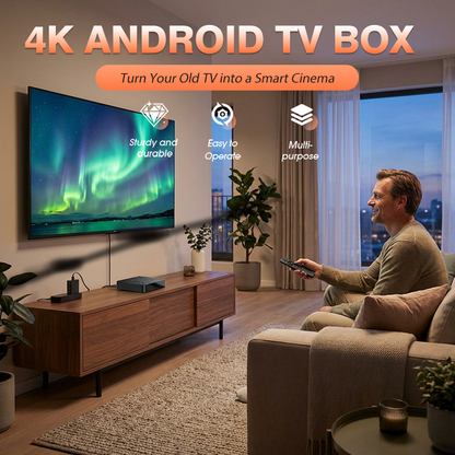 4K Android TV-box med 2.4G/5G WiFi och BT 5.0