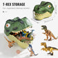 🦖 Leksaken som städar undan själv – Förvaringslåda i form av ett T-Rex-huvud med 12 verklighetstrogna dinosaurier. 50 % rabatt. Lager i Storbritannien