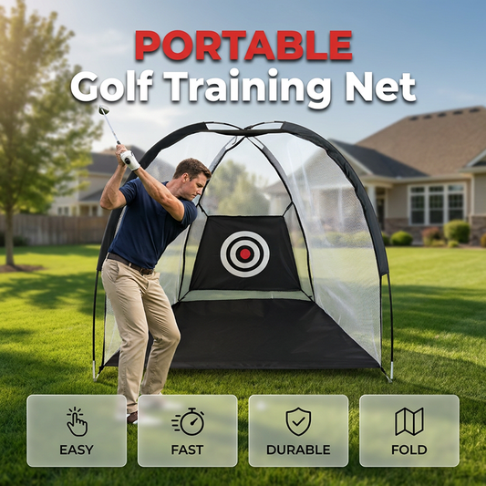 Golfträningsnät med måltavla