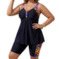 👙 50% RABATT NU! 🌊 Figursmickrande tankini för kurviga kvinnor – med magkontroll, byststöd & shorts – bekväm och perfekt för strand, pool och semester ☀️✨
