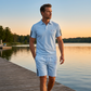 🏆SISTA DAGEN 50% REA🔥Herr Casual Kortärmad Shorts Set