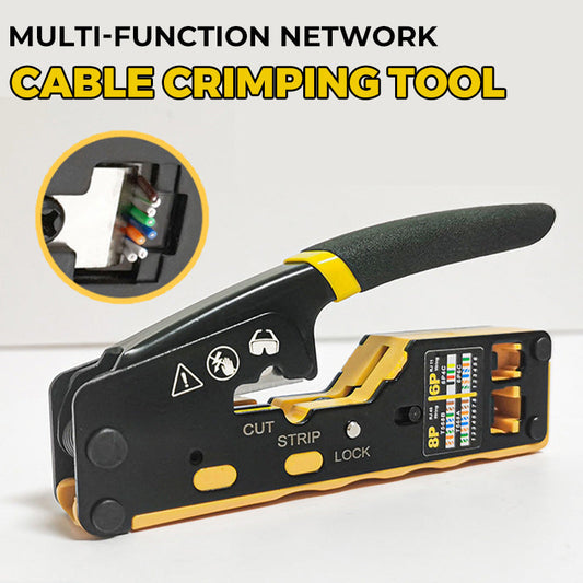 🔧 50% RABATT NU! 🛠️ Multifunktionellt Nätverkskabelverktyg – 3-i-1 Krimpa, Klippa & Skala – Perfekt för Nätverksinstallationer 💻