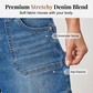 🩳 50% RABATT NU! 👖 Bermudashorts i Denim för Damer – Stretchiga & Bekväma – Perfekt för Sommaren – Medelhög Midja & Fickor 🌸