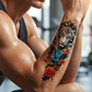 Stora tillfälliga tatueringar med hel ärm