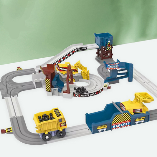 🚂 50% RABATT NU! 🏗️ Interaktivt Elektriskt Stenbrott Äventyrståg & Spårset – Bygg, Klicka & Skapa – Perfekt för Kreativa Barn ✨