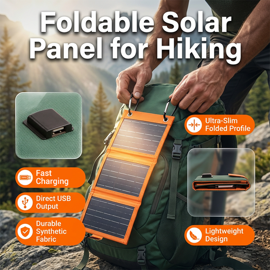 Bärbar Solpanel med USB-laddare