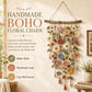 🧶 Väggdekoration med Virkat Blommönster – Handgjord Boho-charm – Perfekt för Sovrum, Vardagsrum & Barnrum – Lätt att Hänga Upp 🏡