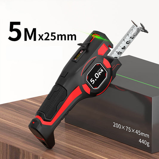 2-i-1-måttband med laserguide