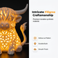 Varmt skenande Highland Cow bordslampa