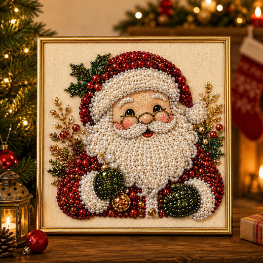 🧘Avkopplande & Nybörjarvänlig - 🎨💎Gör-det-själv Jul Pärla Diamantmålning Konstsats