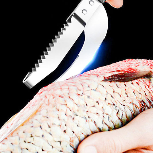 🔪 50% RABATT NU! Multifunktionell fiskkniv i rostfritt stål – ultravasst blad, tandad rygg för enkel fjällning & ergonomiskt handtag – perfekt för filéering, urtagning och örthackning 🐟✨
