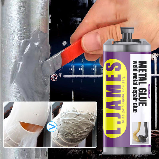 🛠️ 50% RABATT NU! Metalllim – svetslim för metallreparation – höghållfast epoxi – ersätter svetsning – vattentätt, korrosionsbeständigt & bearbetningsbart – perfekt för avgasrör, dörrar och metallrör 🔧✨