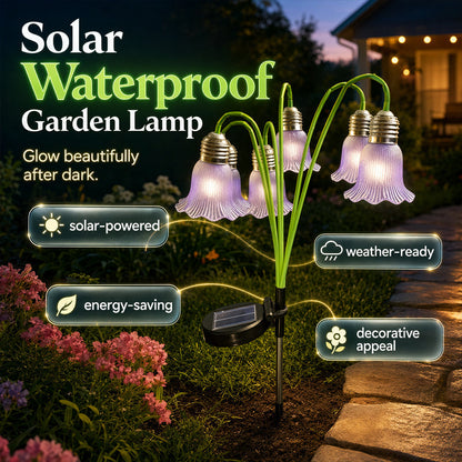 🌷 50 % RABATT NU! ☀️ Solcellsdrivna blomlampor – vädertåliga, dekorativa & automatisk skymningsbelysning – perfekt för trädgården 🌙