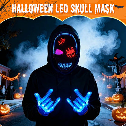 Halloween LED-dödskallemask
