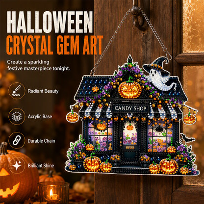 Halloween DIY Glitter Art Hängande Ornament Kit