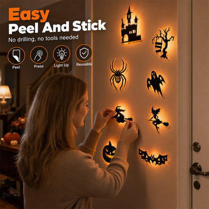 Halloween-väggklistermärken som lyser i mörkret