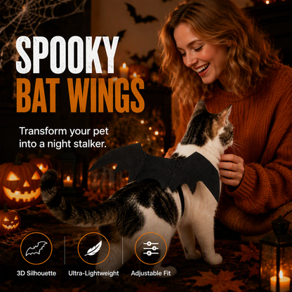 Halloween-kostym för husdjur, fladdermusvingar
